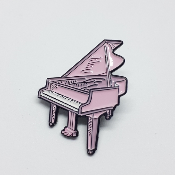 Jewelry - Pink Grand piano enamel pin piano pin